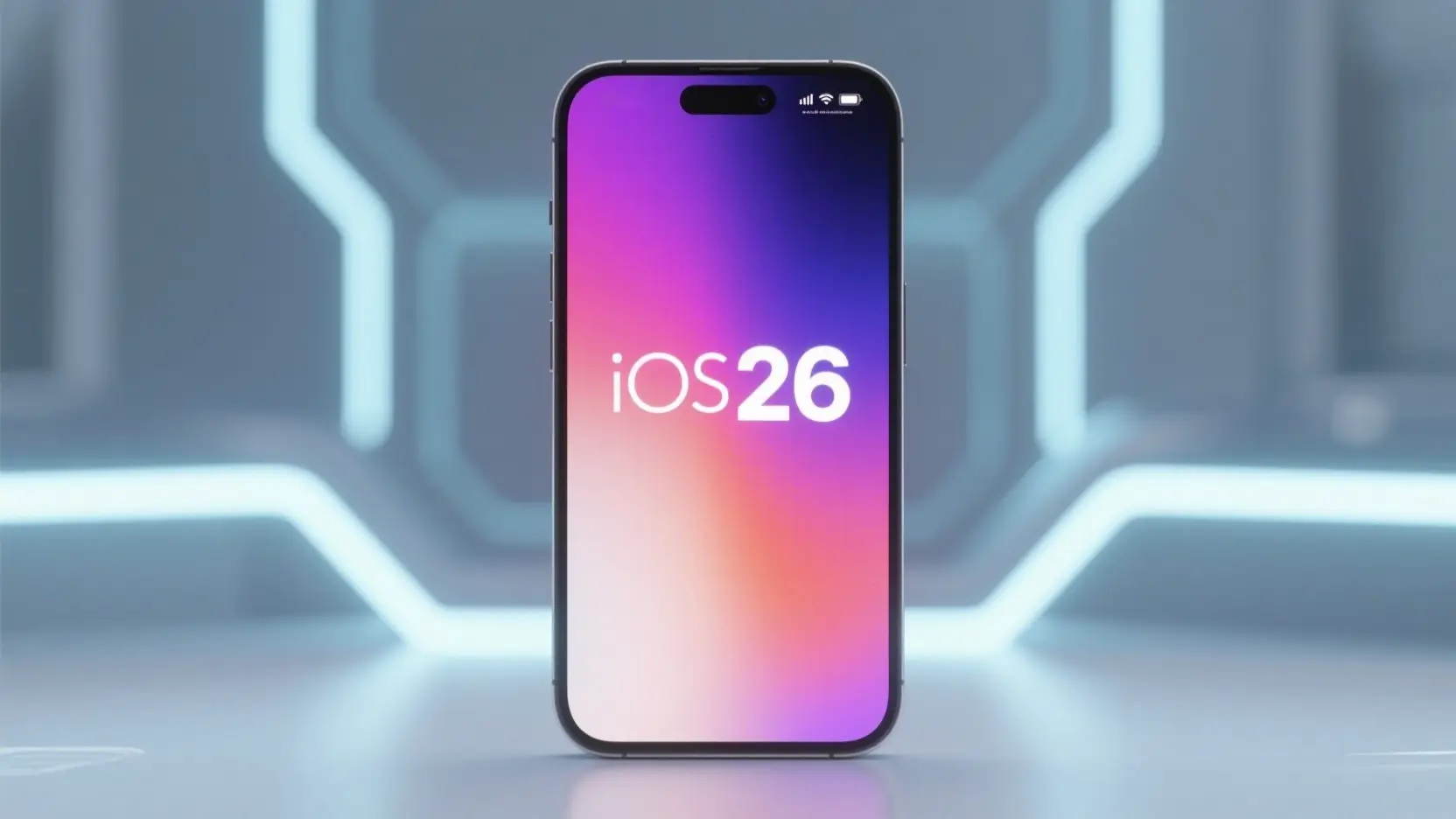 iOS 26 home screen showing AI assistant and customizable widgets on iPhone