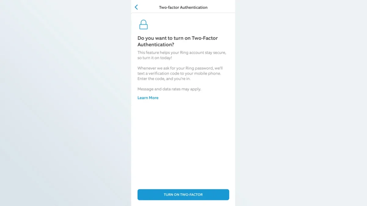 Top 7 Ring Privacy Settings You Should Change Right Now (Protect Your Camera in 2025) 2 How to enable two-factor authentication (2FA) for Ring cameras