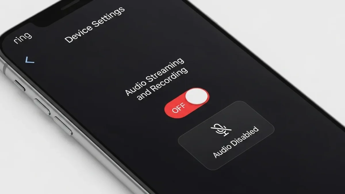 Top 7 Ring Privacy Settings You Should Change Right Now (Protect Your Camera in 2025) 4 Ring app screenshot disabling audio streaming to prevent eavesdropping in 2025.