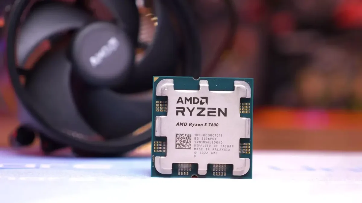 AMD Ryzen 7 9800X3D processor, glowing blue, best value CPU for gaming and productivity in 2025