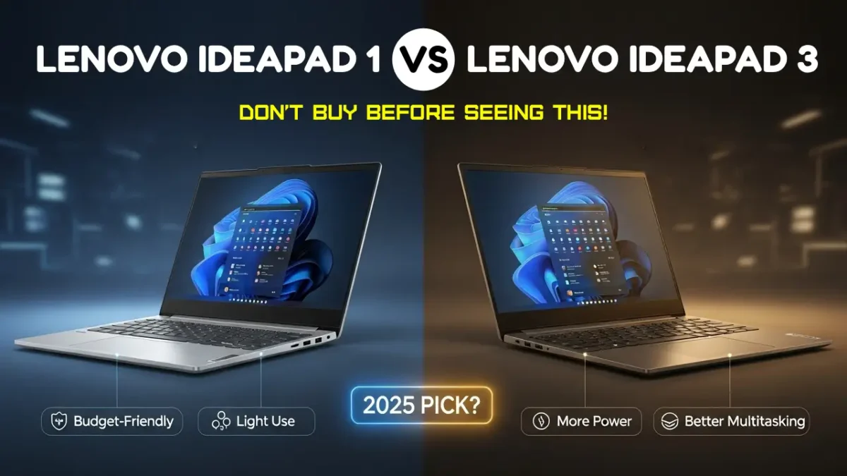 Lenovo IdeaPad 1 vs. IdeaPad 3: Which Budget Laptop Should You Buy in 2025? 1 Lenovo IdeaPad 1 vs IdeaPad 3