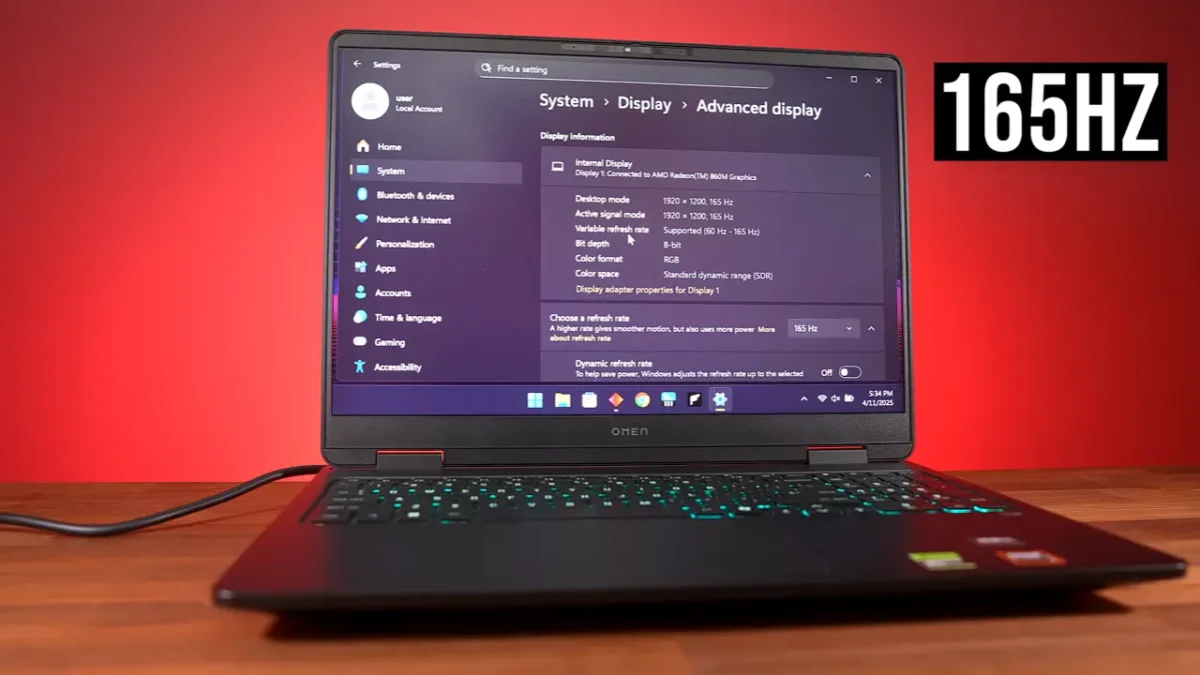 HP Omen 16 (2025) Display